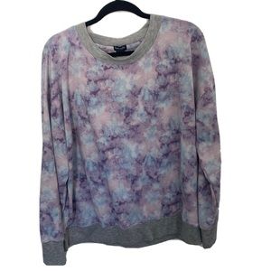 Splendid Pullover Crewneck Lounge Sweater XXL Womens Purple Blue Gray Pre-Owned